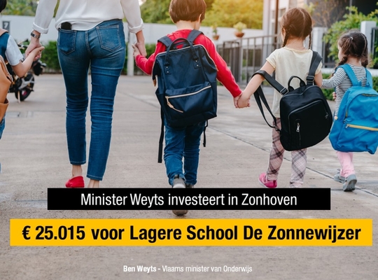 Minister Weyts investeert in Zonhoven